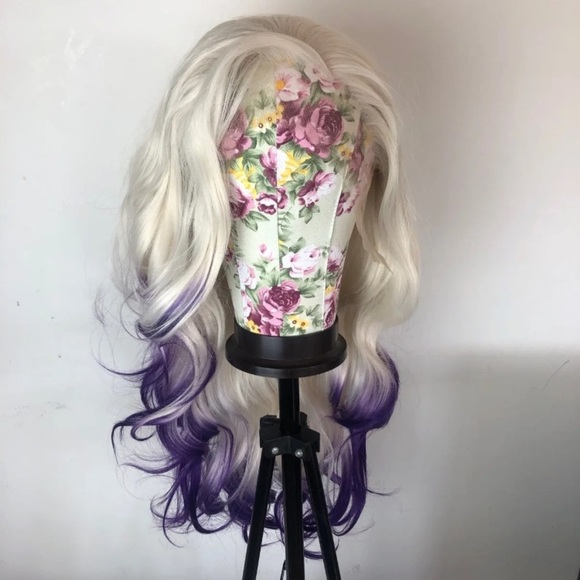 TROPICANA 24” WHITE BLONDE & PURPLE BODY WAVE WIG *NEW* main image 9